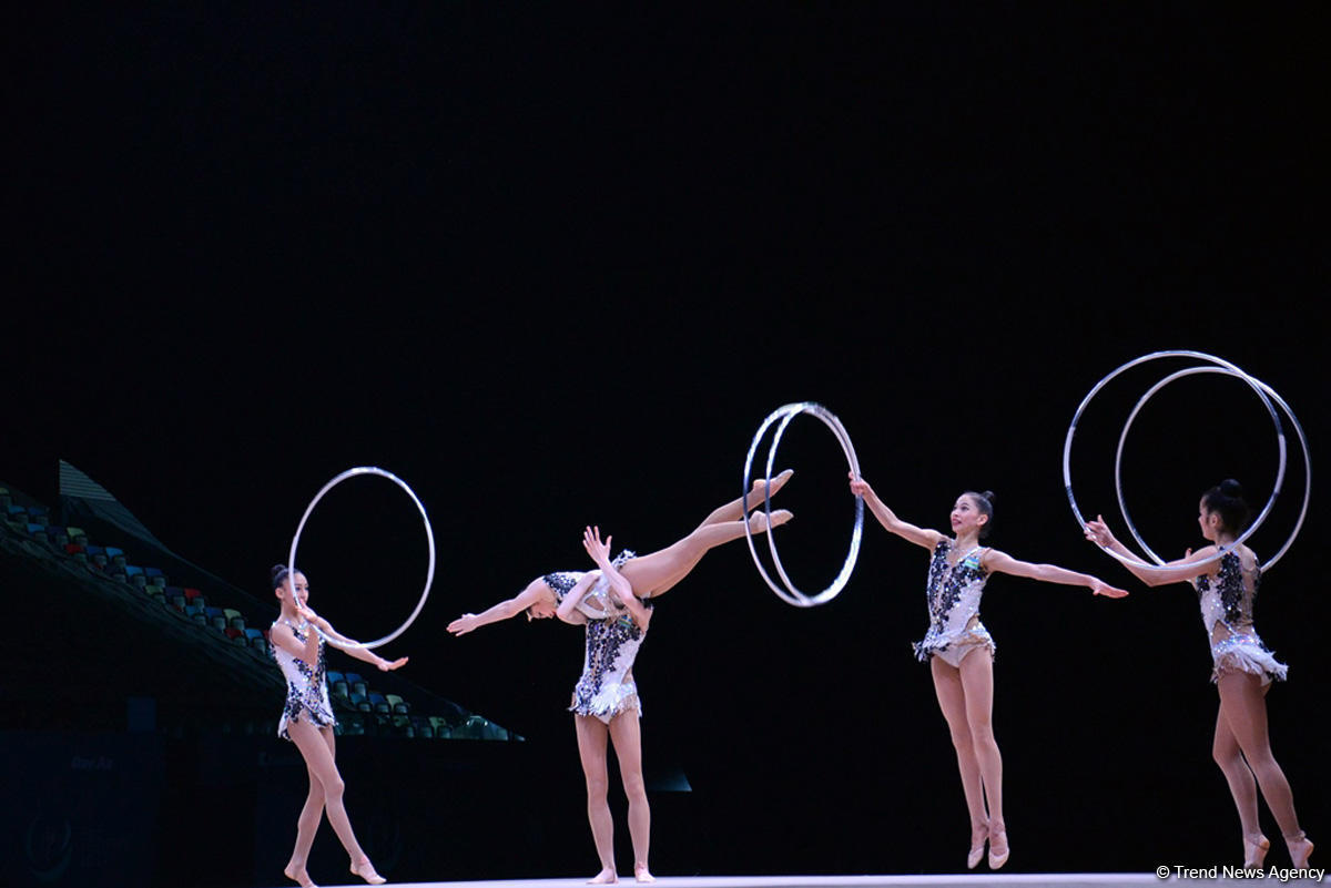 Лучшие моменты финального дня соревнований Кубка мира по художественной гимнастике в Баку