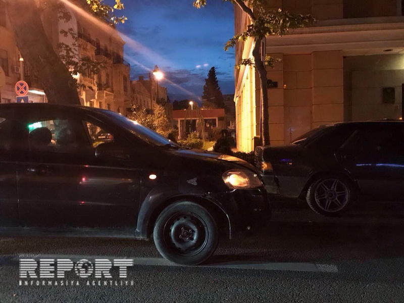 Цепная авария в Баку, есть пострадавший