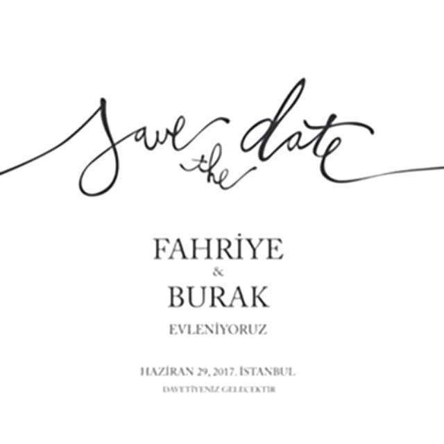 Fahriye və Burakın toy dəvətnaməsi
