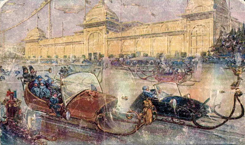 Москва в 23-м веке, какой ее представляли художники в 1914 году