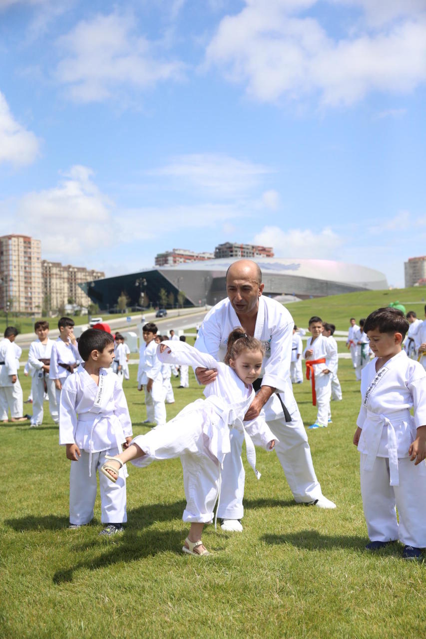 В парке Центра Гейдара Алиева были организованы уроки карате