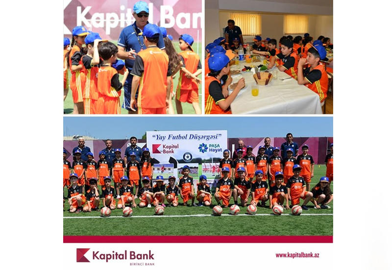 При поддержке Kapital Bank проводится традиционный проект "Летний футбольный лагерь"