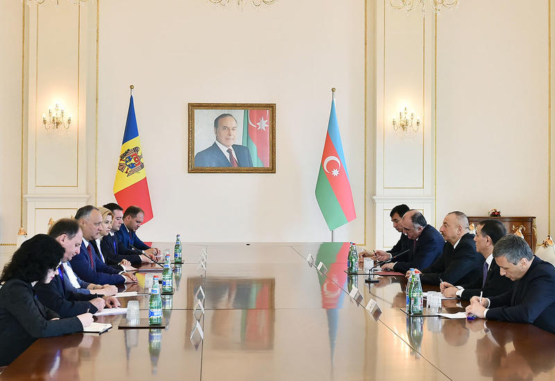Президент Ильхам Алиев: Существует много общих черт в подходах и оценках Азербайджаном и Молдовой происходящих событий