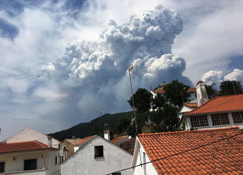 Мощнейший пожар в Португалии: на что способен удар молнии по дереву