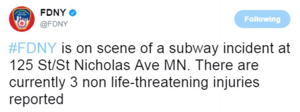 Nyu-Yorkda metro qəzası: 2 vaqon relsdən çıxdı, 34 yaralı