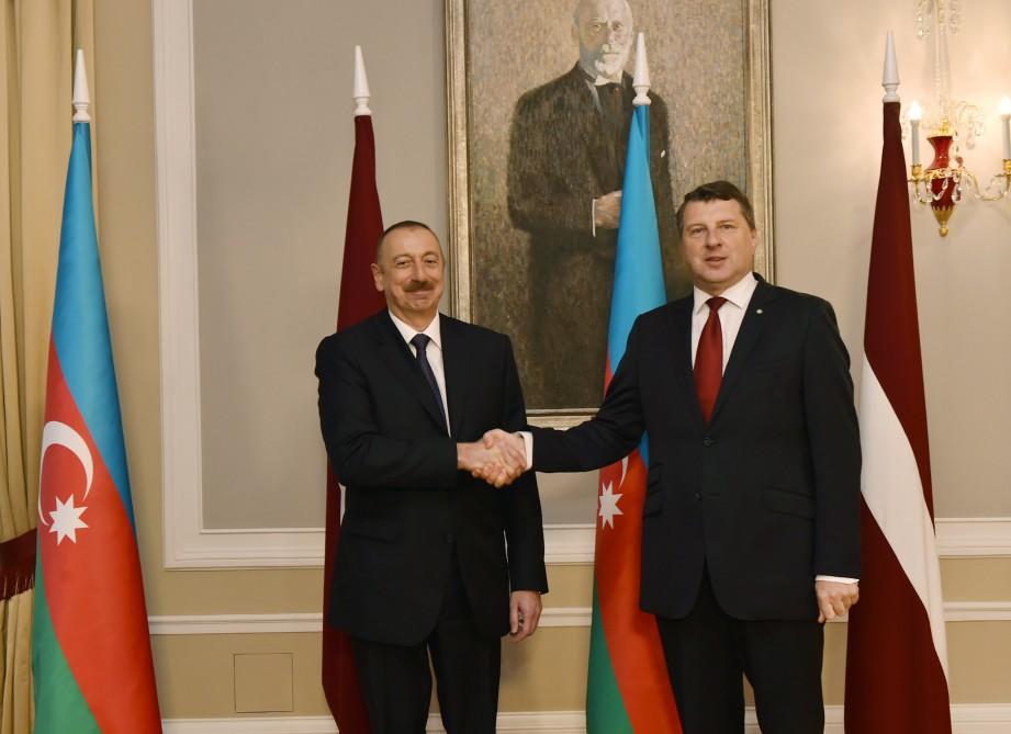 Друзья азербайджана. Официальная встреча президентов. Азербайджан Латвия.