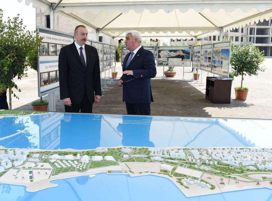 Президент Ильхам Алиев ознакомился с проектами мероприятий в центральной части Пираллахи