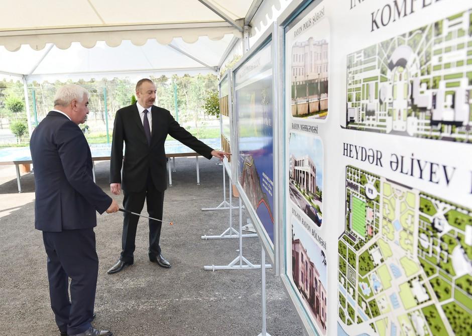Президент Ильхам Алиев ознакомился с проектами мероприятий в центральной части Пираллахи