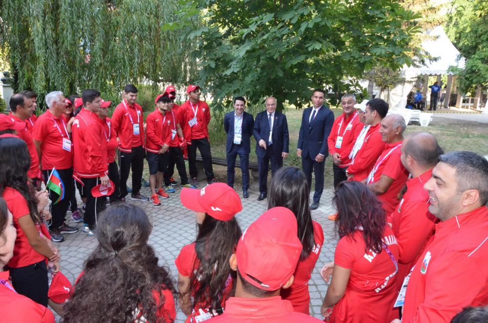 В Олимпийской деревне состоялась встреча с азербайджанскими спортсменами, участвующими в Европейском олимпийском фестивале