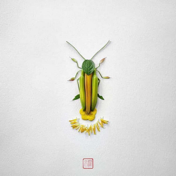Цветочные фигурки Раку Иноуэ: никогда ещё насекомые не были такими милыми