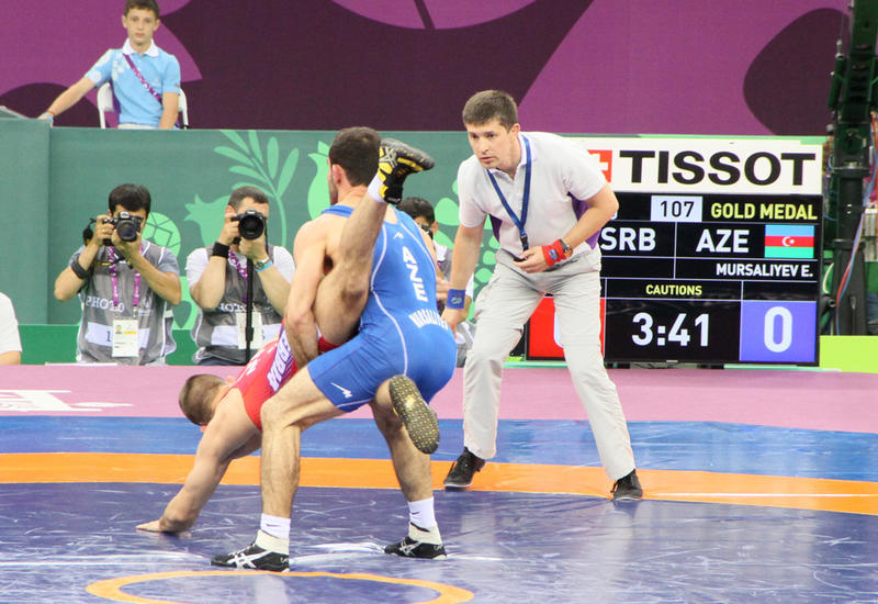 Азербайджанский борец победил армянского соперника и вышел в 1/4 финала ЧМ
