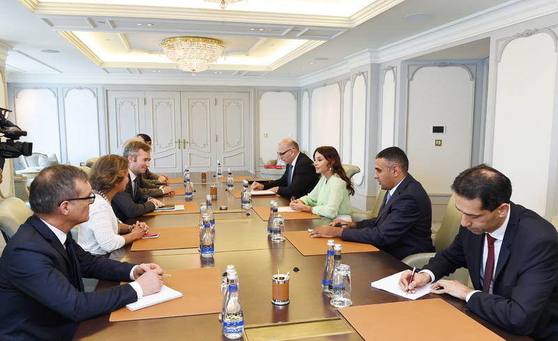 Первый вице-президент Мехрибан Алиева встретилась с делегацией во главе с госсекретарем министерства Европы и иностранных дел Франции