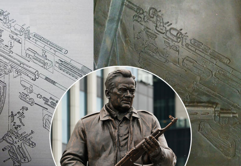 На памятнике Калашникову нашли чертеж немецкой винтовки