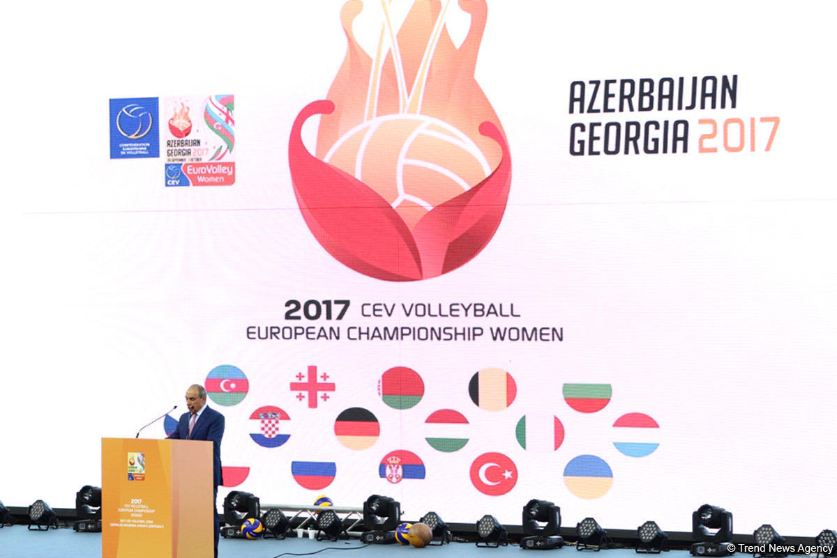 В Баку состоялась церемония открытия Чемпионата Европы по волейболу