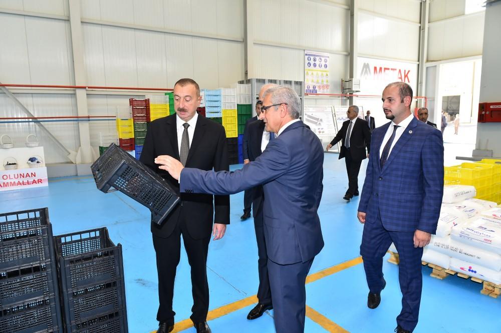 Президент Ильхам Алиев принял участие в открытии Балаханского промышленного парка