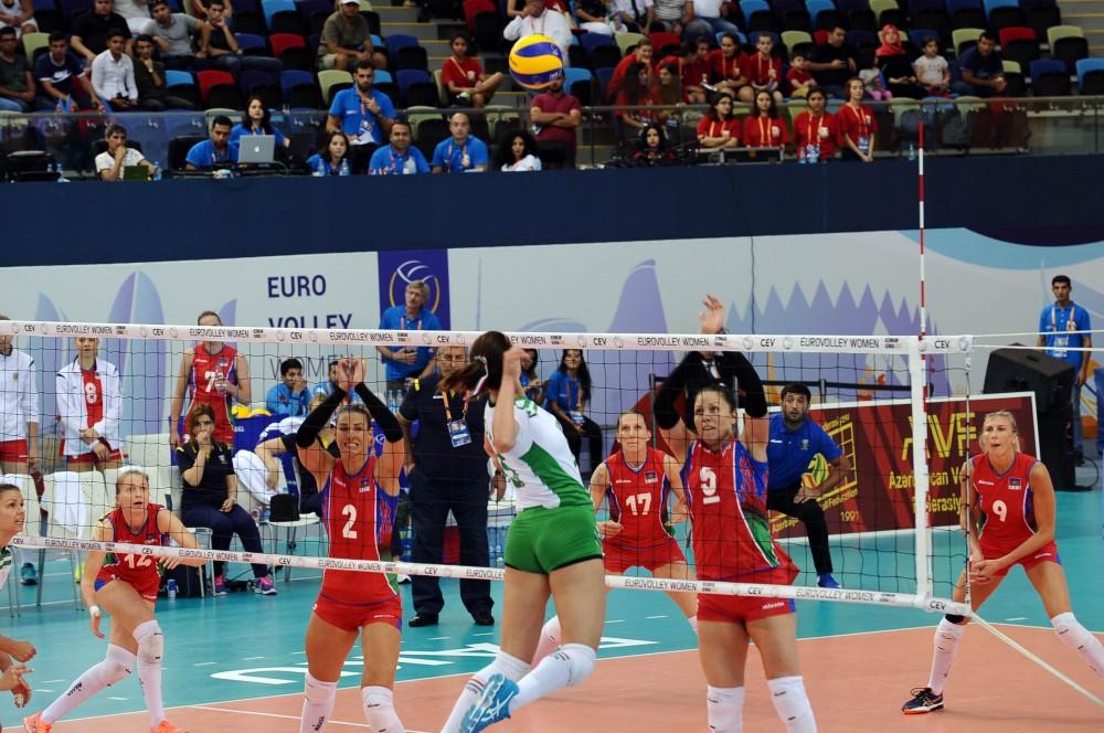 Азербайджанские волейболистки одержали первую победу в рамках Чемпионата Европы