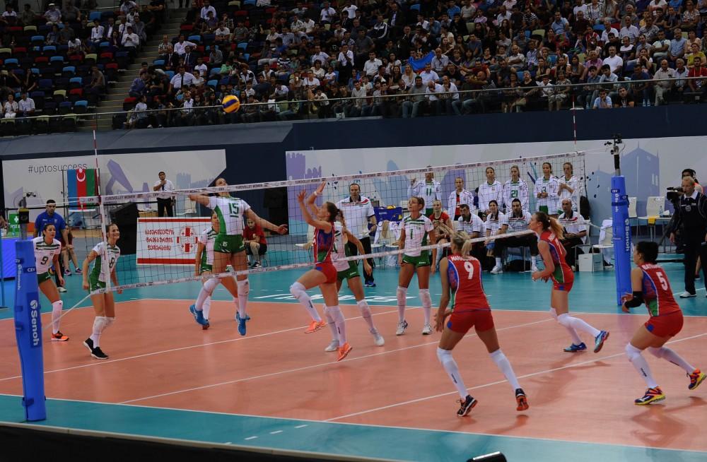 Азербайджанские волейболистки одержали первую победу в рамках Чемпионата Европы
