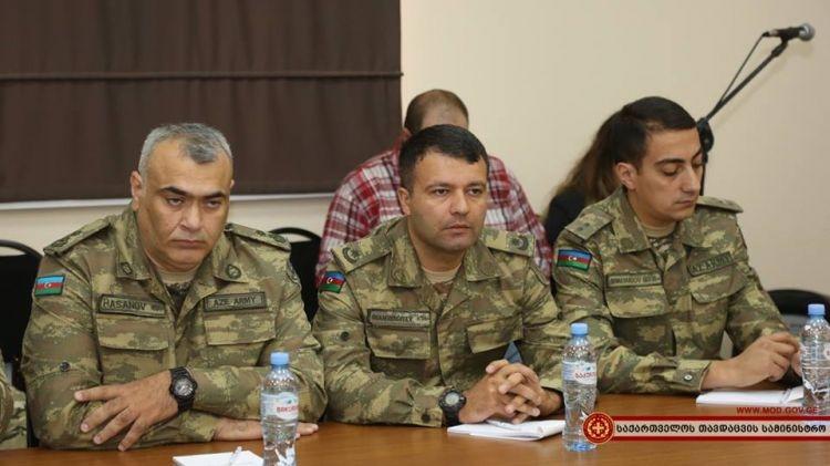 Азербайджанские военные на учениях по охране нефтегазопроводов в Грузии