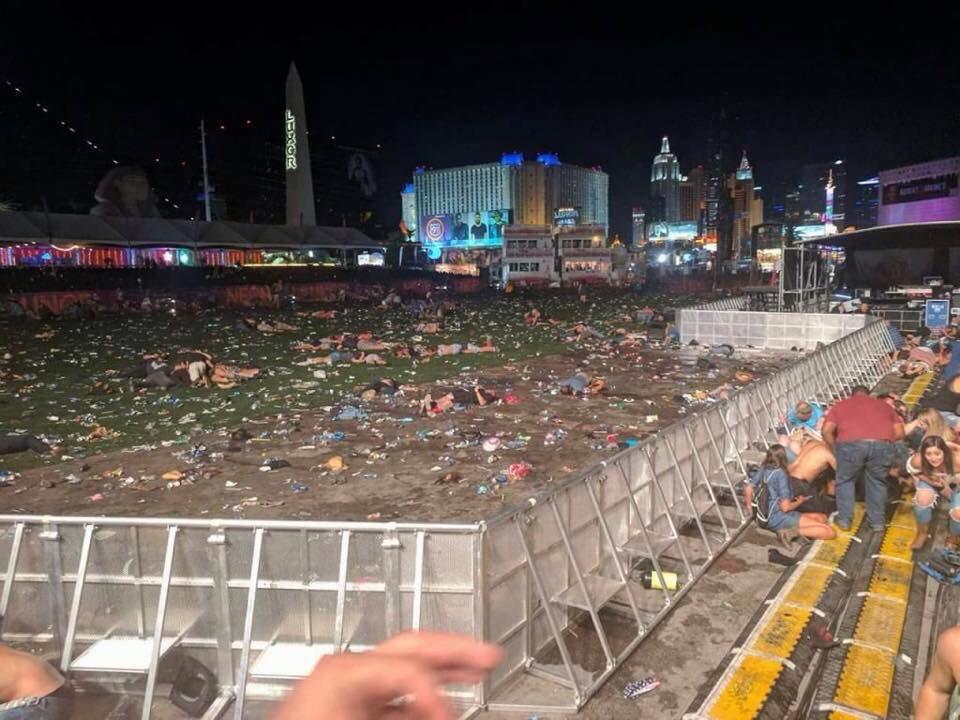 В Сети опубликовали фотографию поля с жертвами стрельбы в Лас-Вегасе