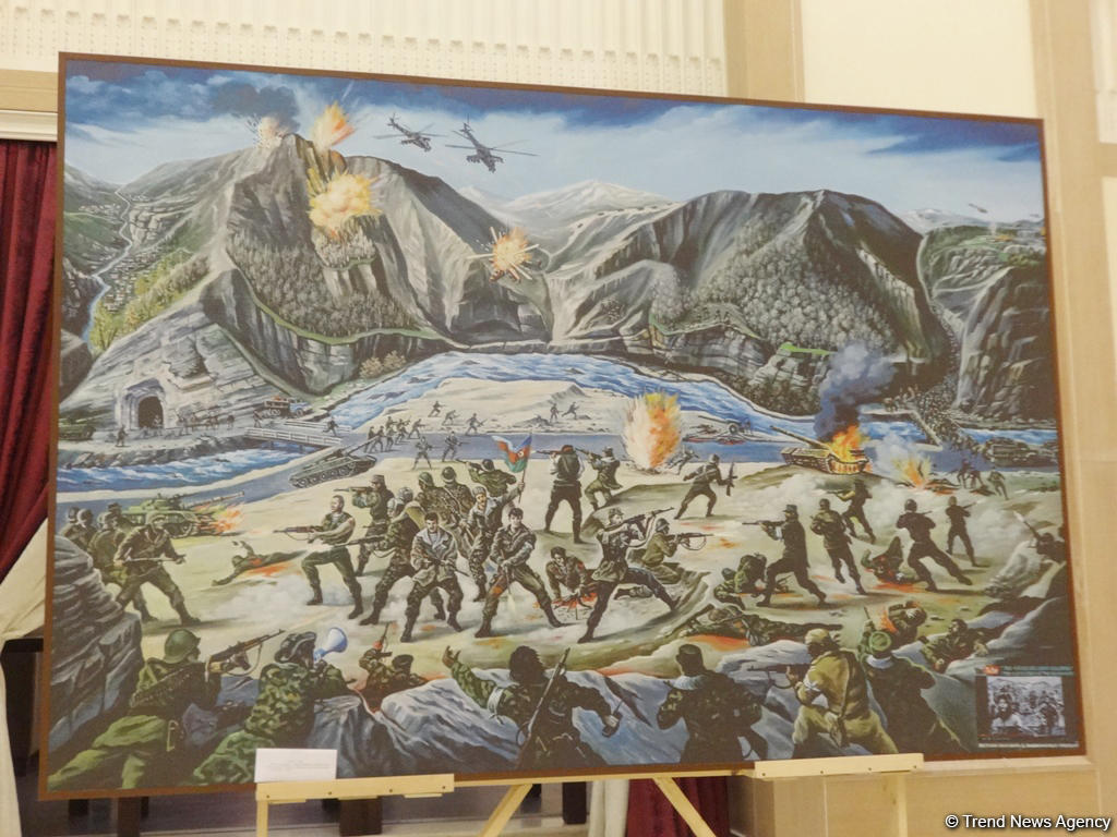 В Баку представили уникальное полотно, посвященное героизму азербайджанской армии