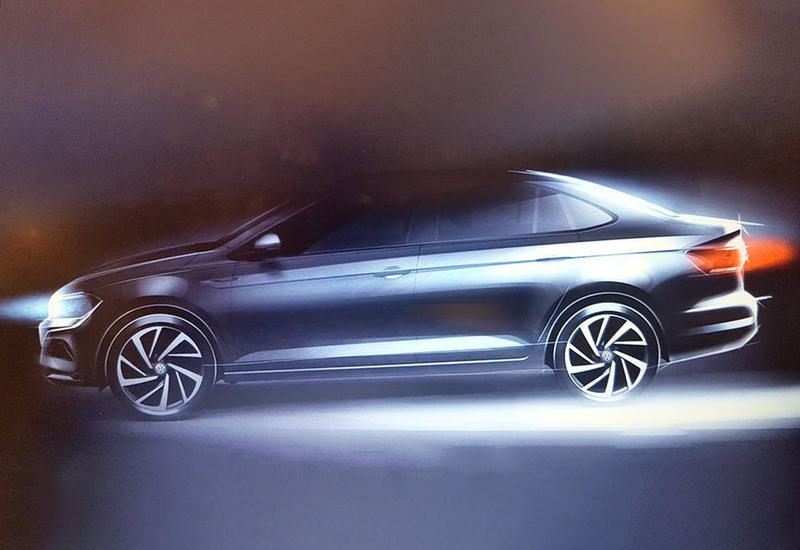 В Сеть "утекло" первое официальное изображение нового седана Volkswagen Polo