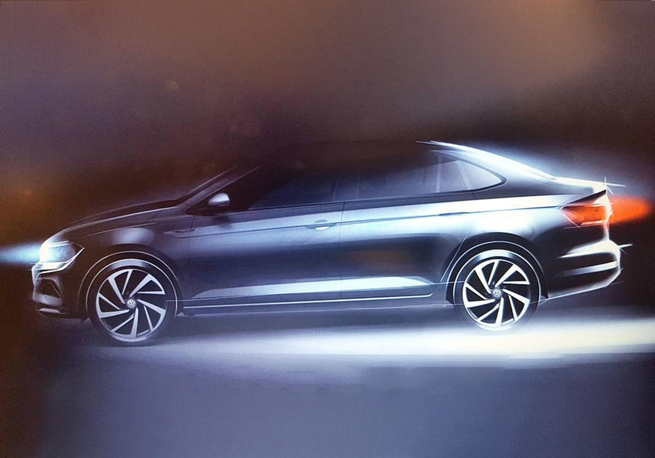 В Сеть "утекло" первое официальное изображение нового седана Volkswagen Polo