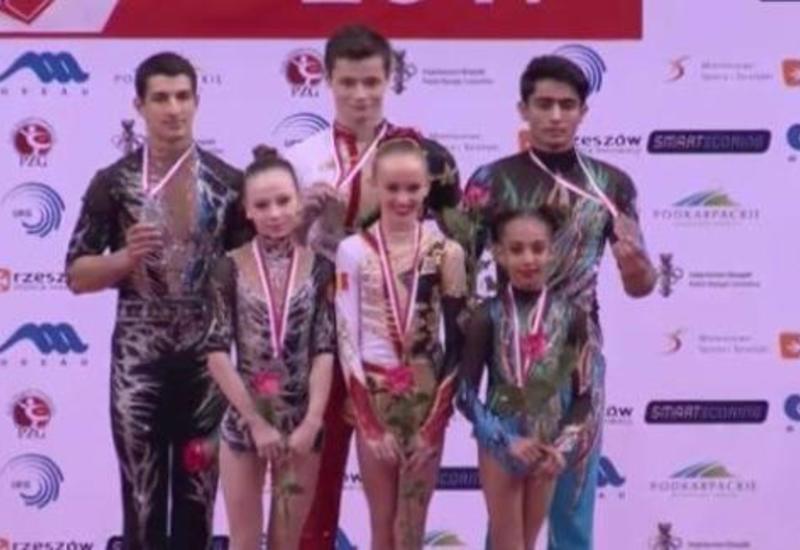 Азербайджанские акробаты завоевали три бронзовые медали на первенстве Европы