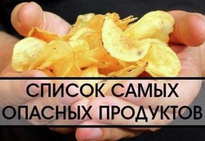 Список самых опасных для здоровья продуктов