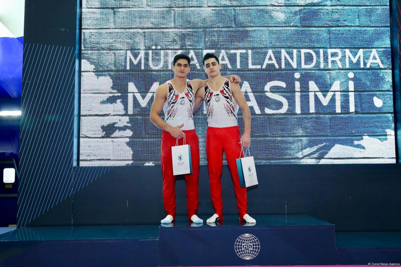 Награждены призеры второго дня чемпионатов Азербайджана по спортивной гимнастике и акробатике