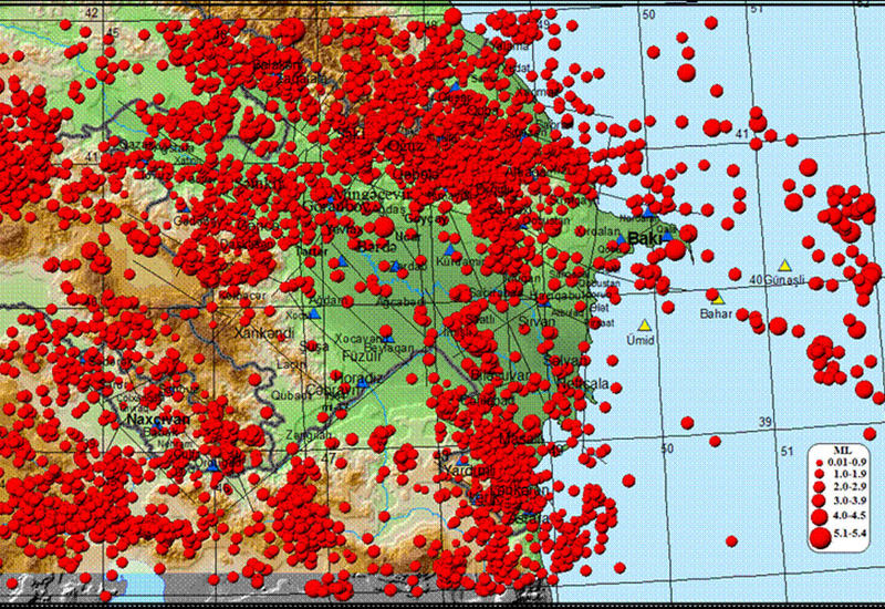 Сейсмоцентр назвал количество произошедших в Азербайджане землетрясений
