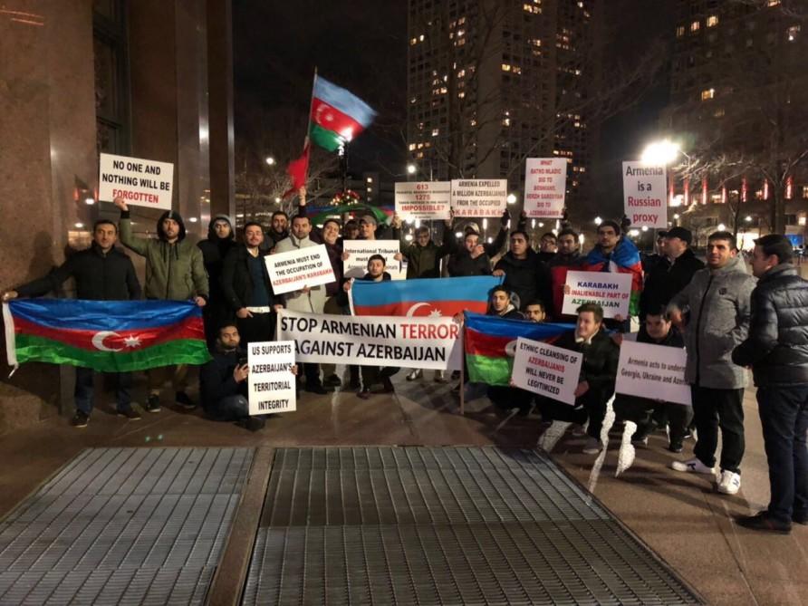 В Бостоне прошла акция протеста азербайджанской общины