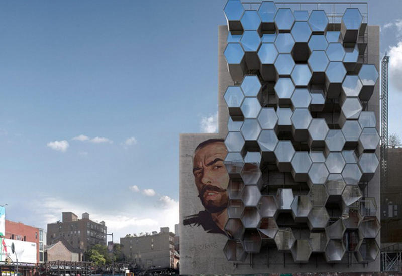 Бездомных Нью-Йорка предложили поселить в стильных капсулах на стенах зданий