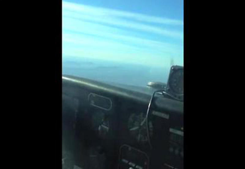 Экстремальная посадка самолета, снятая из кабины пилота в Алабаме