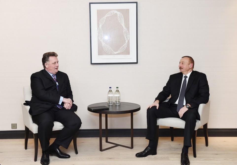 Президент Ильхам Алиев встретился в Давосе с главой 