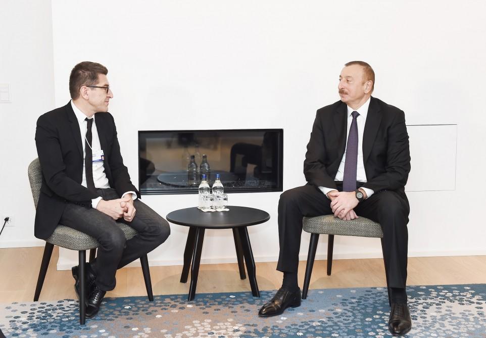 Президент Ильхам Алиев встретился в Давосе с министром энергетики Саудовской Аравии и главой компании Freres Lazzard