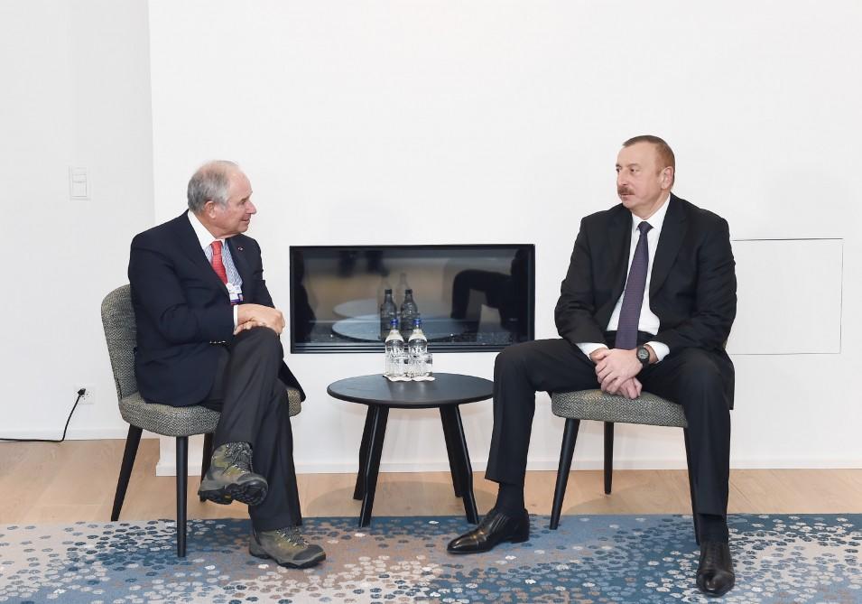 Президент Ильхам Алиев встретился в Давосе с исполнительным директором американской компании Blackstone