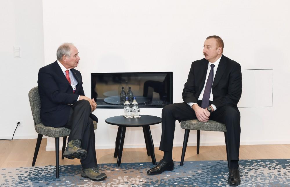 Президент Ильхам Алиев встретился в Давосе с исполнительным директором американской компании Blackstone