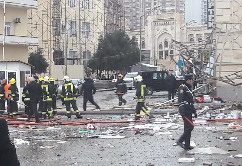 Пожар в центре Баку, есть пострадавший