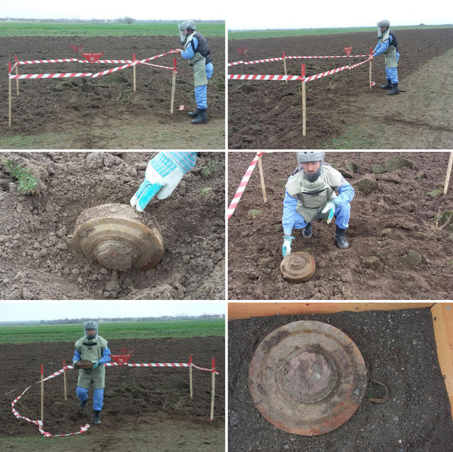 В Тертерском районе обезврежена противотанковая мина