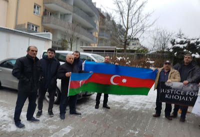В Мюнхене проведена акция протеста в связи с Ходжалинским геноцидом <span class="color_red">- ФОТО</span>