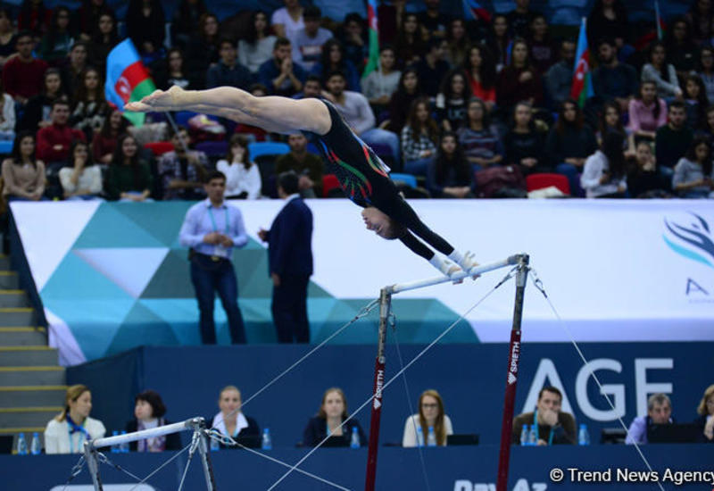 Азербайджанские гимнастки вышли финал Кубка мира в упражнениях на разновысоких брусьях