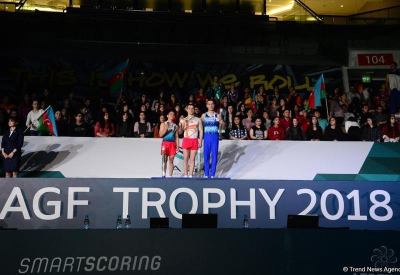 Состоялась церемония награждения победителей и призеров второго дня финалов Кубка мира по спортивной гимнастике в Баку