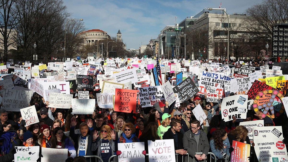 Акция протеста против оружия в Вашингтоне