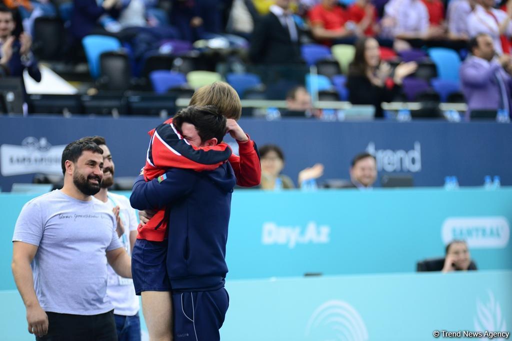 Азербайджанский гимнаст стал Чемпионом Европы в прыжках на акробатической дорожке - ФОТО
