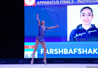 Азербайджанская гимнастка завоевала бронзу AGF Junior Trophy в упражнениях с обручем <span class="color_red">- ФОТО</span>