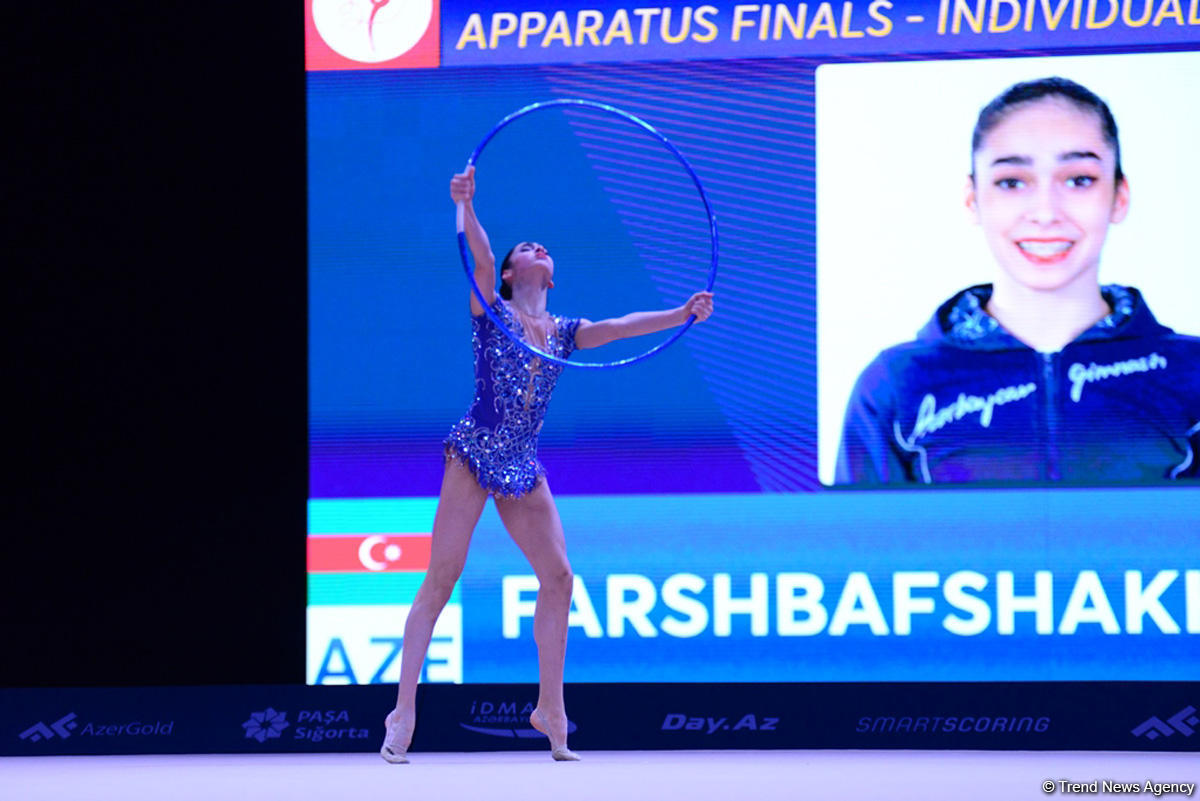Азербайджанская гимнастка завоевала бронзу AGF Junior Trophy в упражнениях с обручем