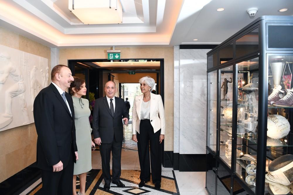 Президент Ильхам Алиев и его супруга Мехрибан Алиева приняли участие в церемонии открытия отеля «Динамо»