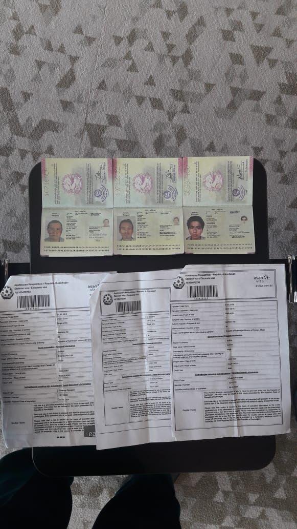 Задержаны три иностранца, пытавшиеся въехать в Азербайджан по фальшивым визам