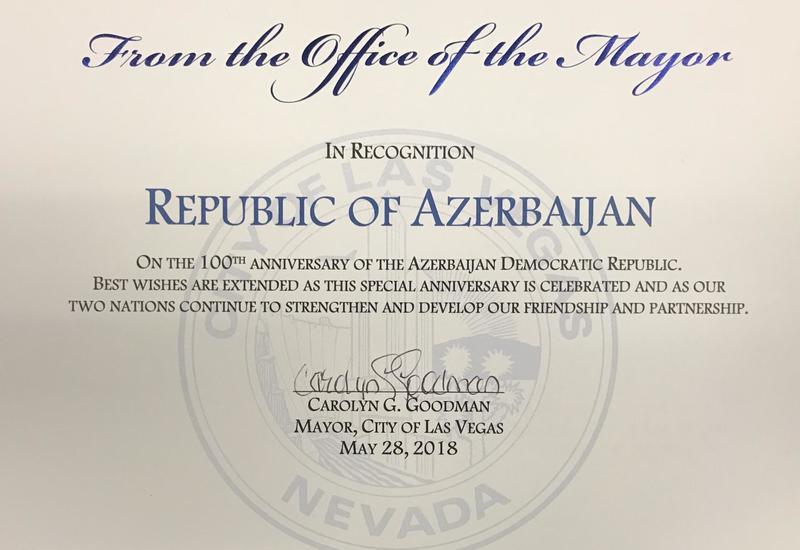 Мэр Лас-Вегаса подписала декларацию в связи со 100-летием АДР