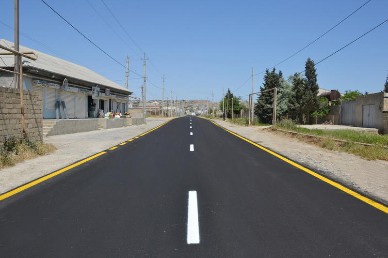 Президент Ильхам Алиев принял участие в открытии автодороги Локбатан-Гобу в Гарадагском районе